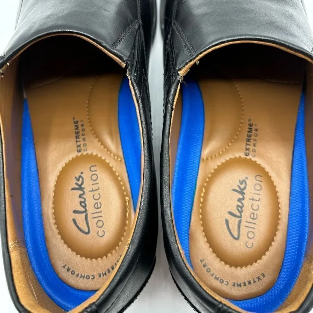 Clarks Whiddon Step Black Leather‎ Loafer Men's 11 NWOT